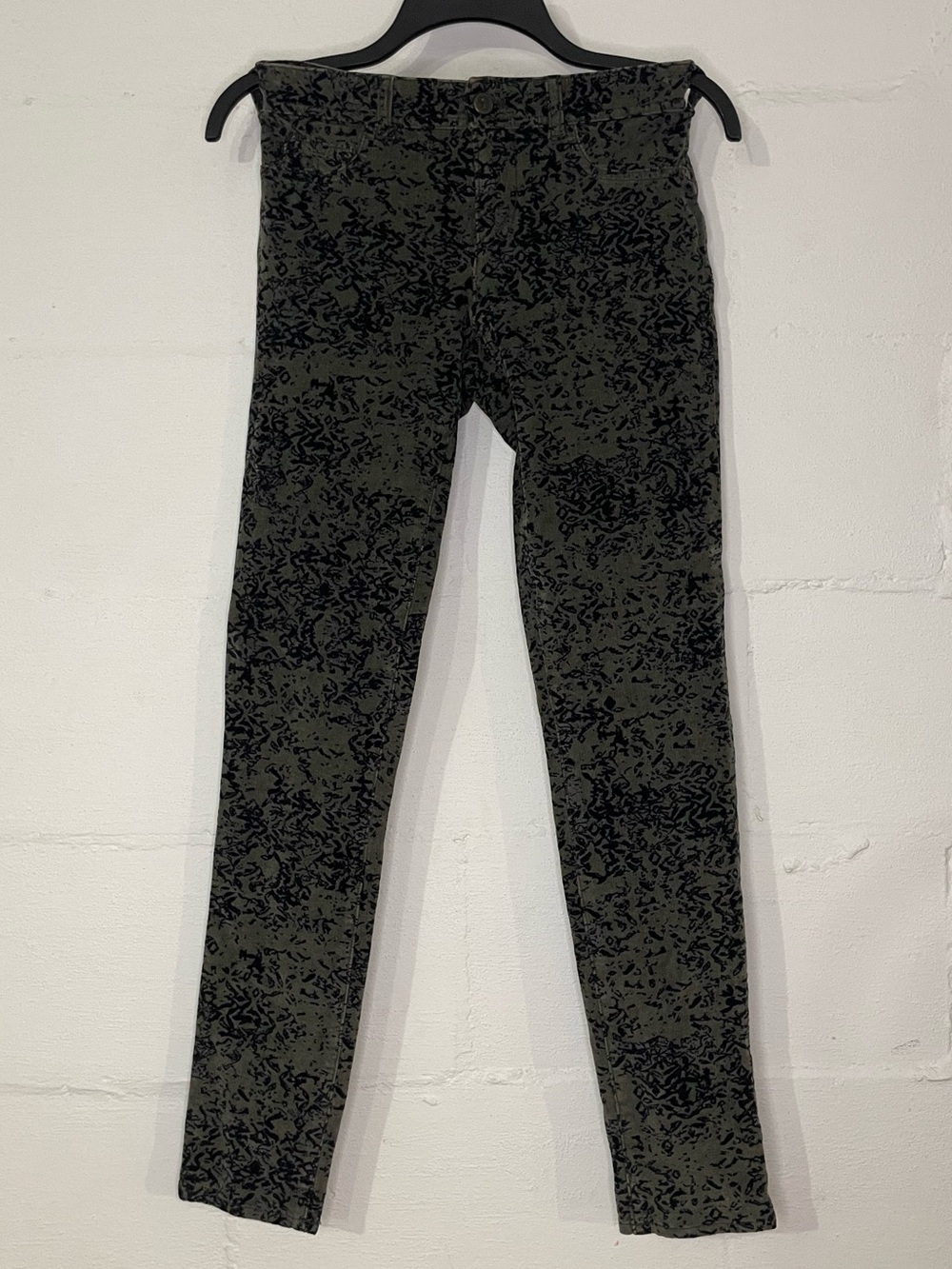 Pilcro and the Letterpress Olive & Black Patterned Skinny Pants